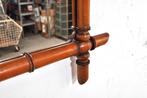 Antieke faux bamboo spiegel rond 1900 bamboe Frankrijk, Huis en Inrichting, Woonaccessoires | Spiegels, Verzenden, Gebruikt, Rechthoekig