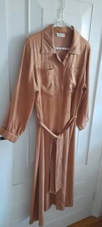 Transfer mooie caramelkleur viscose / mix jurk, Verzenden, Maat 46/48 (XL) of groter, Zo goed als nieuw, Transfer