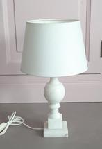 Franse alabaster / wit marmer schemerlamp met kap, lamp, Huis en Inrichting, Lampen | Tafellampen, Ophalen of Verzenden, Zo goed als nieuw