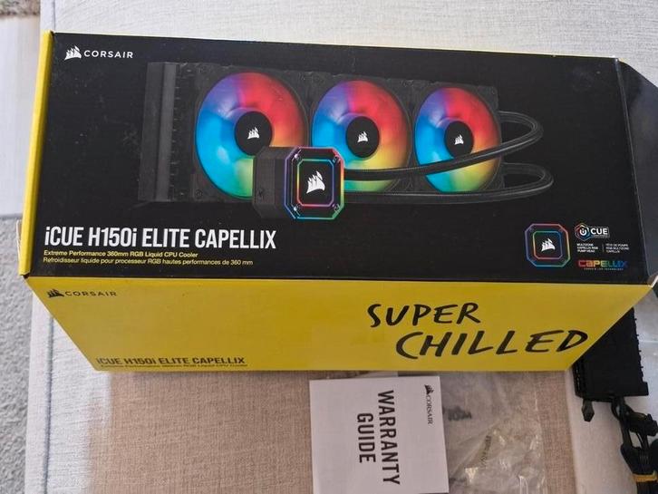 ICUE H150i Elite Capellix Corsair 360mm., Computers en Software, Computerkoelers, Zo goed als nieuw, Waterkoeling, Ophalen