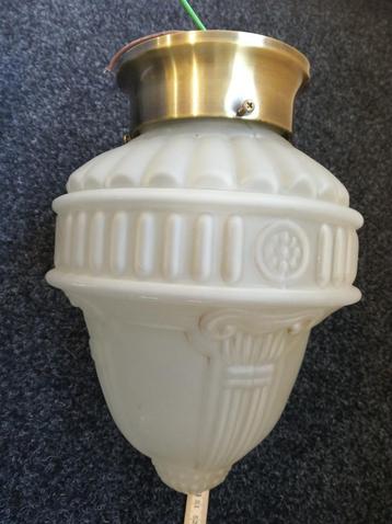 plafonier brons en glas 35cm hoog beschikbaar voor biedingen