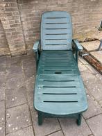 Groene Ligbed / Ligstoel Tuin, Ophalen, Gebruikt, Kunststof, Inklapbaar