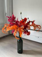 Zijden boeket oranje rood, Huis en Inrichting, Woonaccessoires | Kunstplanten en Kunstbloemen, Ophalen of Verzenden, Zo goed als nieuw