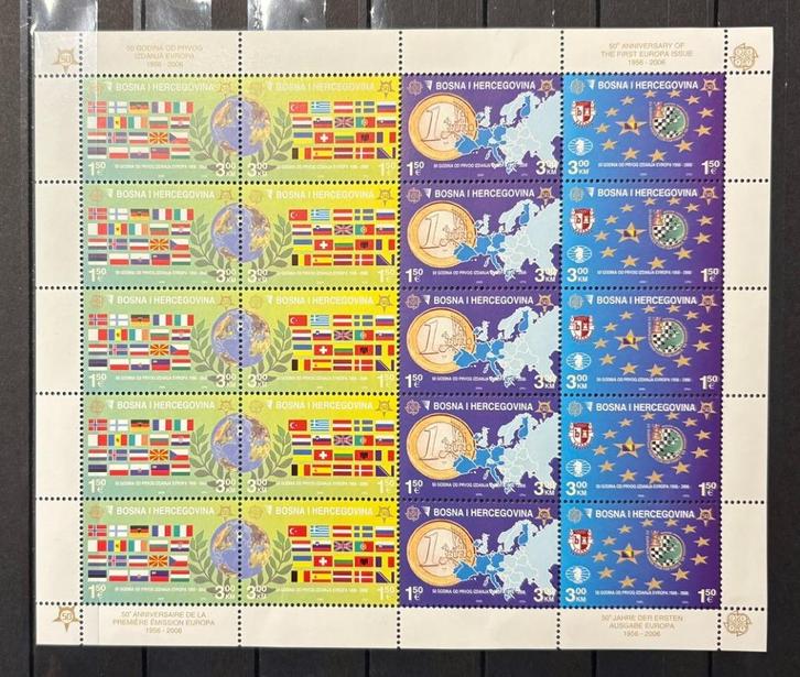 2005 Bosnië-Herzegovina vel Michel 419A-422A postfris, Postzegels en Munten, Postzegels | Europa | Overig, Postfris, Overige landen