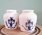 Digoin Sarreguemines, Grey Poupon mosterdpotjes, 2 x, Antiek en Kunst, Antiek | Servies los, Ophalen of Verzenden