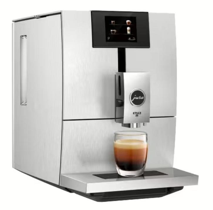 JURA ENA8 massive aluminium compact espresso machine 15222, Witgoed en Apparatuur, Koffiezetapparaten, Zo goed als nieuw, Gemalen koffie