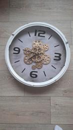 Mooie Wandklok met Tandwielen, Ophalen of Verzenden, Zo goed als nieuw, Analoog, Wandklok