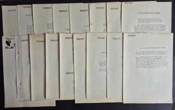 18 KLM persberichten uit 1939, nr. 1266 t/m 1256  beschikbaar voor biedingen