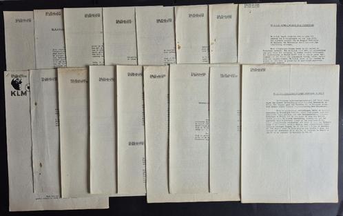 18 KLM persberichten uit 1939, nr. 1266 t/m 1256, Verzamelen, Luchtvaart en Vliegtuigspotten, Gebruikt, Boek of Tijdschrift, Ophalen of Verzenden