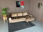 GRATIS LEVERING Velvet Loungebank Bruin 270x150 REFURBISHED, Huis en Inrichting, 250 tot 300 cm, Ophalen of Verzenden, Zo goed als nieuw