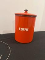 Vintage oranje koffiebus, Antiek en Kunst, Antiek | Emaille, Ophalen of Verzenden
