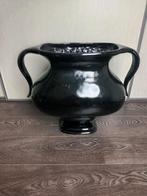 Grote zwarte vaas, Huis en Inrichting, Woonaccessoires | Vazen, Ophalen, Zwart, Minder dan 50 cm, Glas