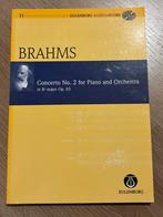 Brahms Piano Concerto No. 2 - Eulenburg Partituur, Ophalen of Verzenden, Zo goed als nieuw, Instrument