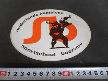 sticker Sportschool Boersma Nederlands Kampioen  JUDO beschikbaar voor biedingen