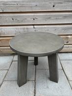 Grijs groene bijzettafel 38 cm hoog bij 40 cm doorsnede, Huis en Inrichting, Ophalen, Minder dan 45 cm, Minder dan 55 cm, Rond