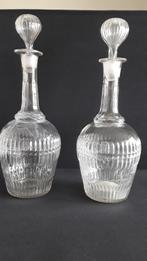 Stel Antieke karaffen in mondgeblazen glas, Antiek en Kunst, Ophalen of Verzenden
