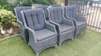 6 luxe wicker tuinstoelen nieuwstaat, Ophalen, Zo goed als nieuw, Wicker