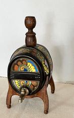 Vintage Gouda plateel- wijnvat met kraan, Antiek en Kunst, Ophalen of Verzenden