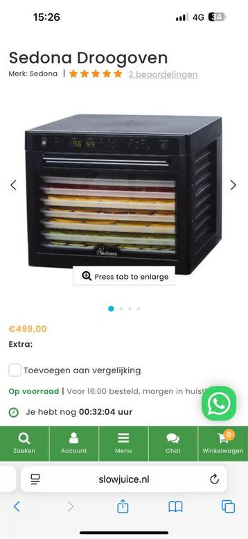 Sedona Voedseldroger - Perfect voor gezonde snacks! beschikbaar voor biedingen