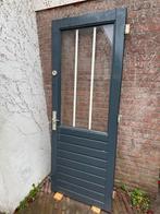 Houten Achterdeur met 3-punts sluiting, Doe-het-zelf en Verbouw, Deuren en Horren, Ophalen, Gebruikt, 80 tot 100 cm, Buitendeur