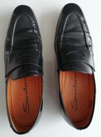 Santoni zwarte instappers, Kleding | Heren, Schoenen, Loafers, Zwart, Ophalen of Verzenden, Zo goed als nieuw