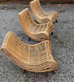 Drie nieuwe bamboe stoel/tuinstoelen, Ophalen, Nieuw