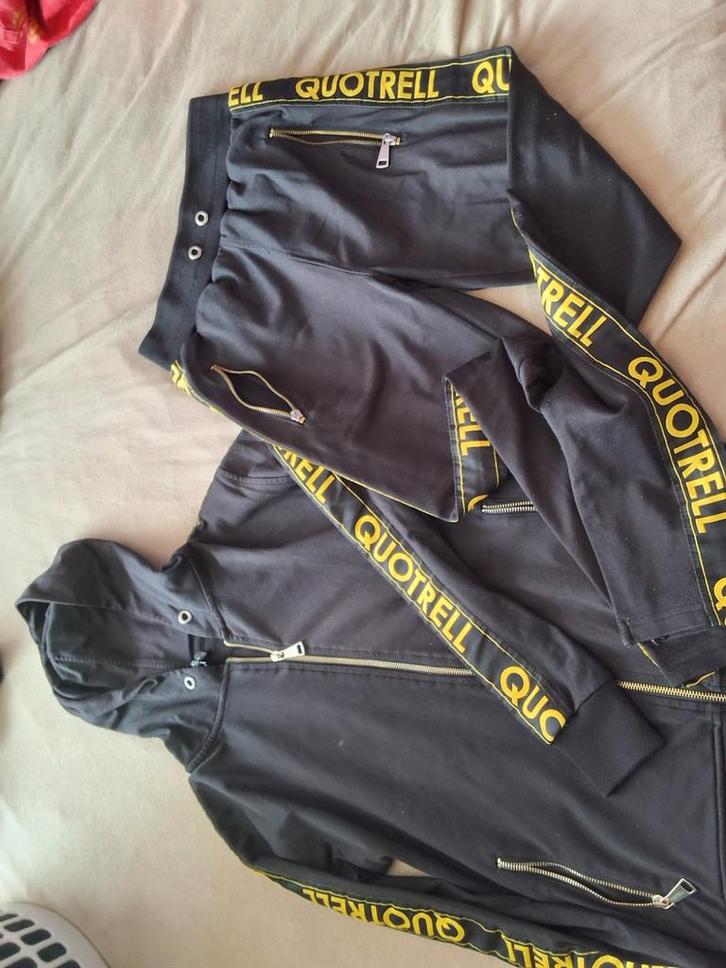Heren setje Quotrell mt xs, Kleding | Heren, Sportkleding, Gedragen, Zwart, Ophalen of Verzenden