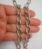 Zilveren prachtige massieve zware schakel ketting nr.444, Verzenden, Zo goed als nieuw, Zilver, Zilver