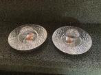 2x Orrefors waxinelichthouder Discus design Lars Hellsten, Ophalen of Verzenden
