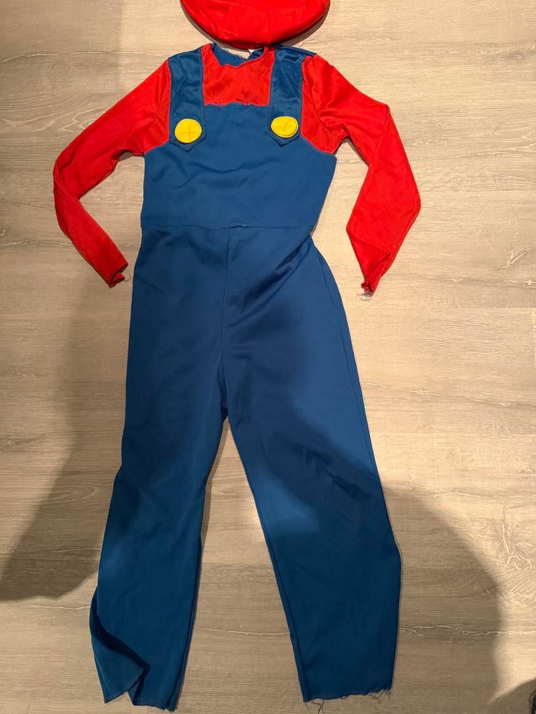 Mario pak maat 6-7 jaar, Kinderen en Baby's, Carnavalskleding en Verkleedspullen, Ophalen, Gebruikt, Jongen of Meisje