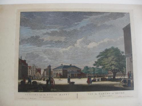 Grote ingekleurde gravure in prachtige lijst. Philip Jacobs., Antiek en Kunst, Kunst | Etsen en Gravures, Ophalen of Verzenden