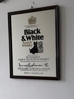 Vintage Black & White Reclame Spiegel, Verzamelen, Merken en Reclamevoorwerpen, Ophalen of Verzenden, Gebruikt, Reclamebord