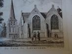 Originele gravure Kerk te Leimuiden Hendrik Spilman 1750, Antiek en Kunst, Kunst | Etsen en Gravures, Verzenden