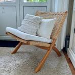 Rotan Klapstoel, Huis en Inrichting, Stoelen, Ophalen, Bruin, Riet of Rotan, Zo goed als nieuw
