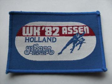 WK 1982 assen ijsbaan drenthe holland patch opnaai embleem beschikbaar voor biedingen