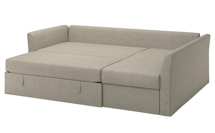 HOLMSUND Hoekslaapbank, Borgunda grijs, Huis en Inrichting, Slaapkamer | Slaapbanken, Zo goed als nieuw, Overige maten, Overige maten