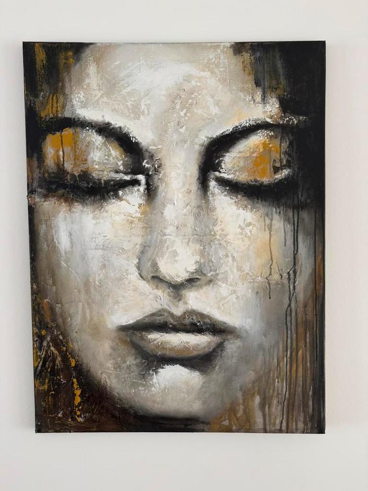 Oliverfschilderij “Vrouw”, Antiek en Kunst, Kunst | Schilderijen | Modern, Ophalen