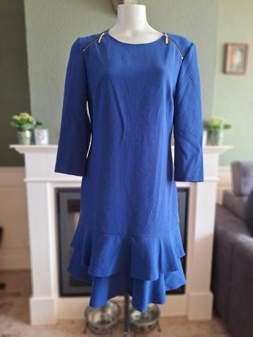Caroline Biss kobalt blauw ruches jurk 40 gratis verz in NL beschikbaar voor biedingen