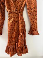 Zomerjurk bruin/goud zwart BY Clara S, Bruin, Ophalen of Verzenden, Zo goed als nieuw, Knielengte