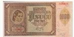 Kroatië, 1000 Kuna, 1941, UNC, p4, Los biljet, Ophalen of Verzenden, Overige landen