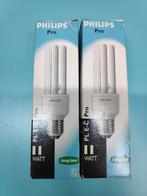 2x Philips PL E-C Pro 11W, Led-lamp, Minder dan 30 watt, Nieuw, E27 (groot)