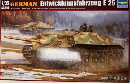 Coelianmodels, Trumpeter 00383, E-25, 1/35 € 36,99, Hobby en Vrije tijd, Modelbouw | Auto's en Voertuigen, Nieuw, Tank, 1:32 tot 1:50