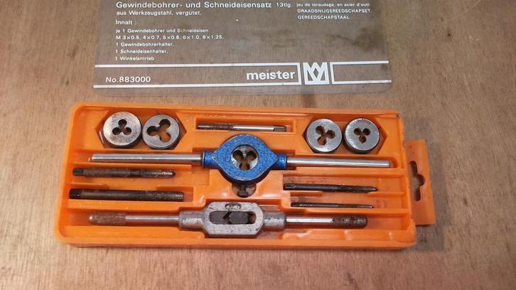 Draadsnij en tapset M3 tm M8, Doe-het-zelf en Verbouw, Gereedschap | Handgereedschap, Gebruikt, Ophalen of Verzenden
