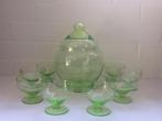 Andries Copier uraniumglas bowlset 1923 Glasfabriek Leerdam, Ophalen