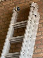 Lange 3-delige ladder 14 treden, Doe-het-zelf en Verbouw, Ladders en Trappen, Ophalen, Gebruikt, Ladder, Opvouwbaar of Inschuifbaar