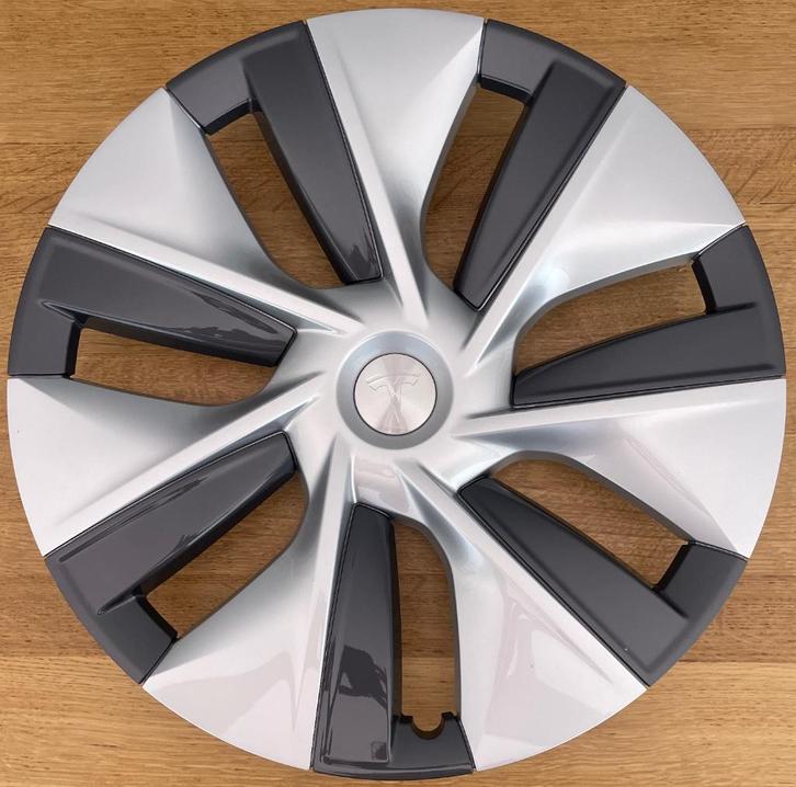 Set originele Tesla 19′′ Gemini wielddoppen silver/charcoal, Auto diversen, Wieldoppen, Nieuw, Ophalen of Verzenden