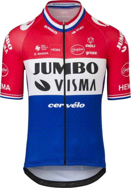 AGU Nederland Champion Fietsshirt Team Jumbo-Visma, Fietsen en Brommers, Fietsaccessoires | Fietskleding, Nieuw, Ophalen of Verzenden