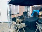 8 Hartman stoelen, 1 ligbed,1 bankje en tafel Geel, Tuin en Terras, Ophalen, Kunststof, Meer dan 8 zitplaatsen, Zo goed als nieuw