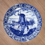 Origineel Delfts blauw wandbord "Winterlandschap", Ophalen of Verzenden