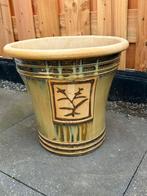Te koop gevraagd, buitenplantenpot Japanse style., Tuin en Terras, Bloempotten, Rond, Ophalen of Verzenden, Zo goed als nieuw